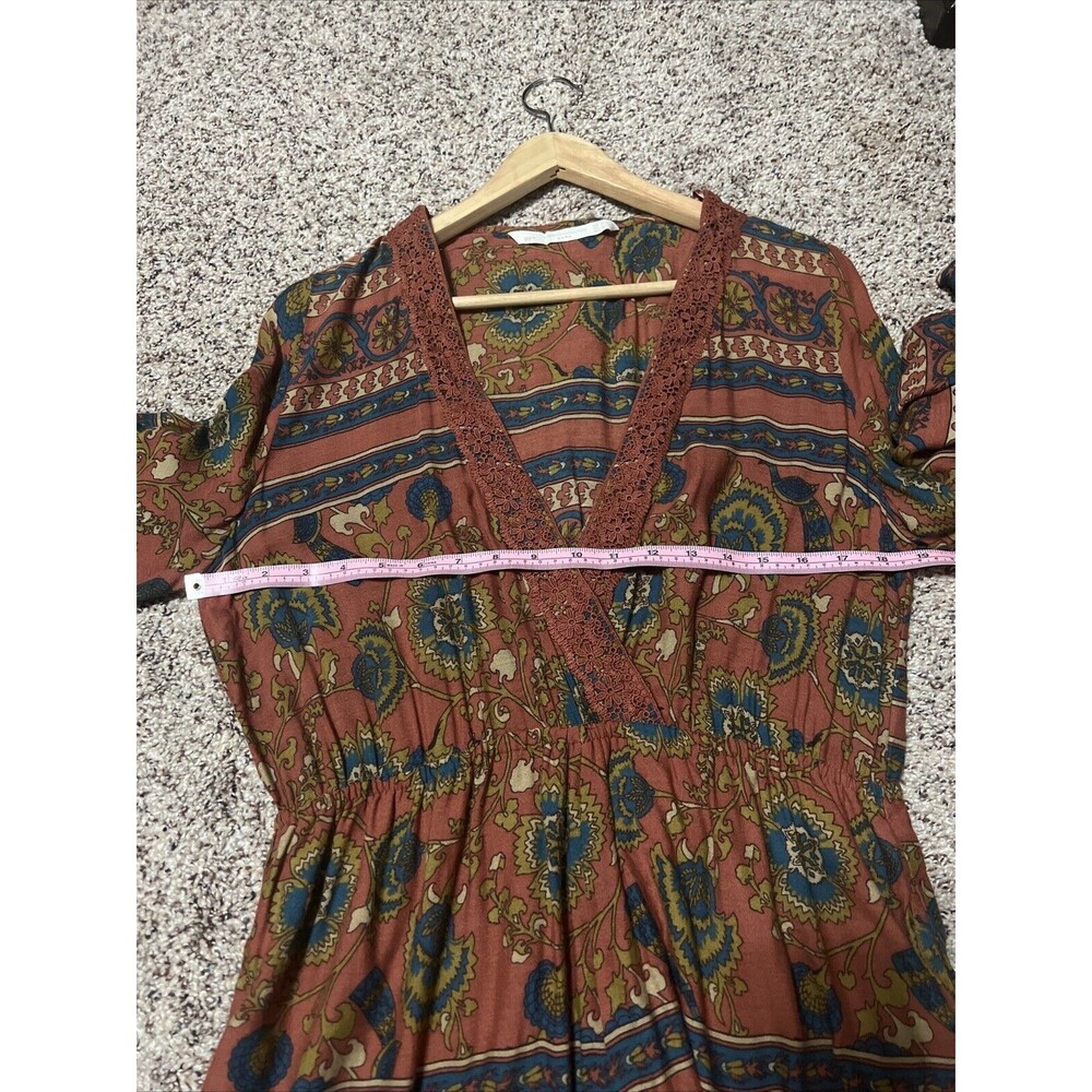 Zara Floral Crossover Jumpsuit Romper Size L V Neck From Trafaluc Colle… - Picture 9 of 12